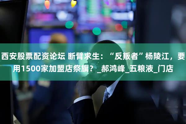 西安股票配资论坛 断臂求生：“反叛者”杨陵江，要用1500家加盟店祭旗？_郝鸿峰_五粮液_门店